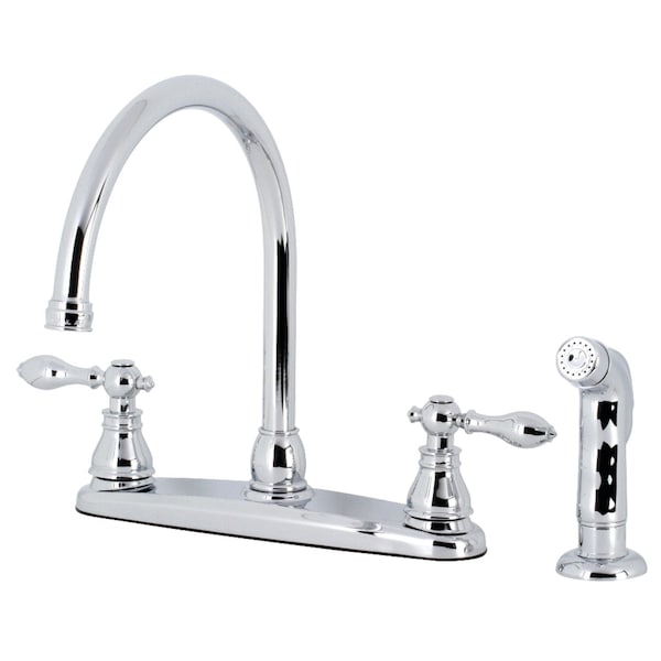 American Classic Centerset Kitchen Faucet W/Side Sprayer, Chrm
